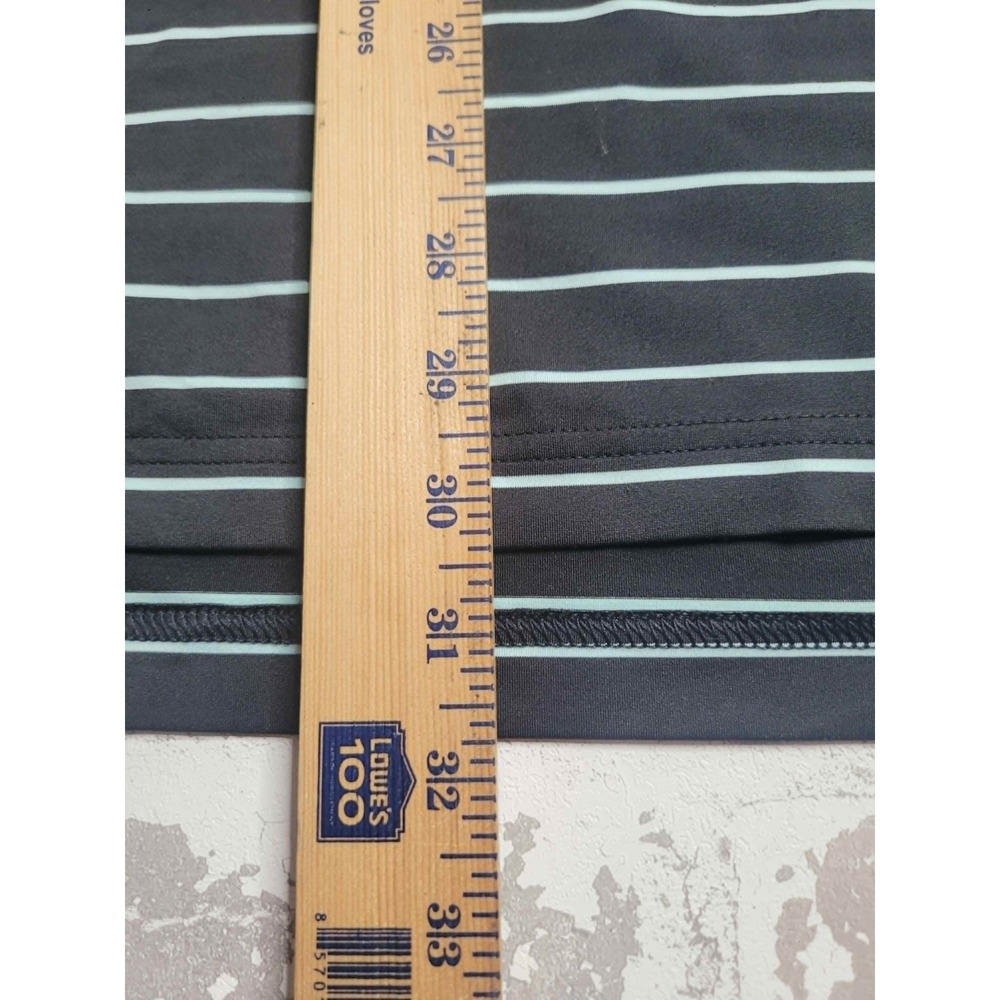 Peter MIllar Summer Comfort Men's Short Sleeve Striped Polo Large Black/Blue - Picture 4 of 6
